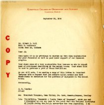 Letter to Albert Kull from John Denslow