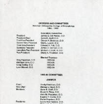 Officers and Committees of the AOCD