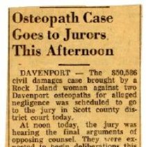 Osteopath Case Goes to Jurors This Afternoon
