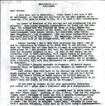 Letter to Doctor from F. R. Heine