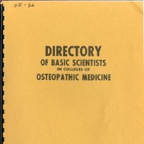 Directory of Basic Scientists in Colleges of Osteopathic Medicine