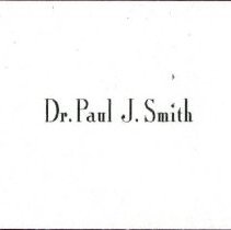 Dr. Paul J. Smith Name Card