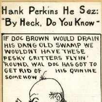 Hank Perkins He Sez "By Heck, Do You Know" Cartoon