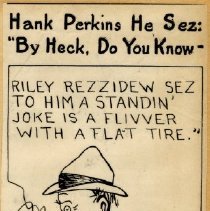 Hank Perkins He Sez "By Heck, Do You Know" Cartoon