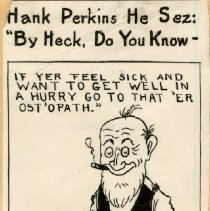 Hank Perkins He Sez "By Heck, Do You Know" Cartoon