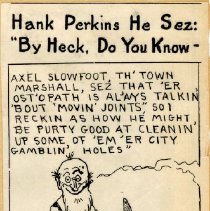 Hank Perkins He Sez "By Heck, Do You Know" Cartoon