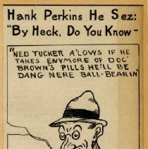 Hank Perkins He Sez: By Heck, Do You Know Cartoon