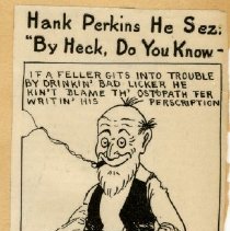 Hank Perkins He Sez: By Heck, Do You Know Cartoon