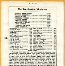 The Ten Greatest Virginian