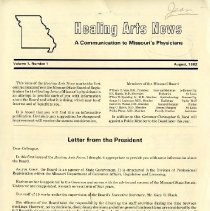 Healing Arts News, Vol. 1, No. 1