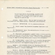 Revised Model Independent Osteopathic Board Practice Act