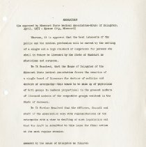 MSMA Resolution for Single Board of Licensure