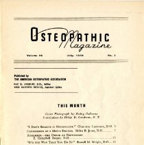 The Osteopathic Magazine, Vol. 26 No. 7