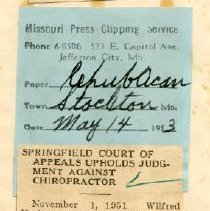 Judgement Against Chiropractor Upheld