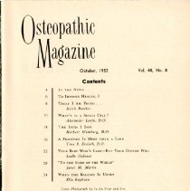 The Osteopathic Magazine, Vol. 40 No. 8