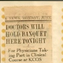 Doctors Will Hold Banquet
