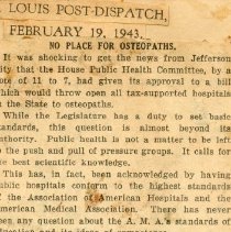 No Place for Osteopaths