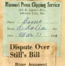 Dispute Over Still’s Bill