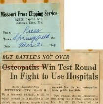 Osteopaths Win Test Round in Fight to Use Hospitals