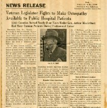 Fight to Legalize Osteopathy