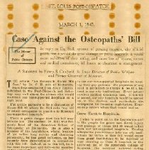 Case Against the Osteopaths Bill