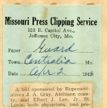 Bill on Proper Initials Denoting Degree