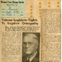 Fight to Legalize Osteopathy