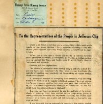 Letter to Representatives of the People of Jefferson City