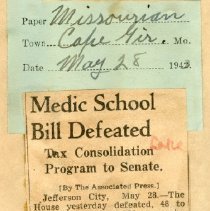Medic School Bill Defeated