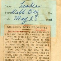 Gregory Buys Property