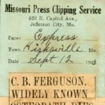 Widely Known Osteopath Dies