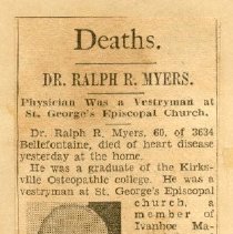 Ralph Myers Obituary