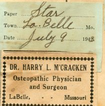Dr. Harry L. McCracken Osteopathic Practice