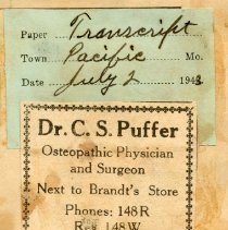 Dr. C. S. Puffer Osteopathic Practice