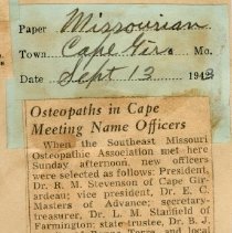 Osteopaths in Cape Meeting Name Officers