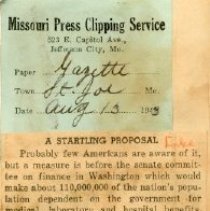 A Startling Proposal