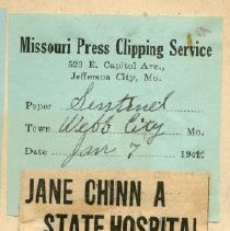 Jane Chinn a State Hospital
