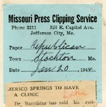 Jerico Springs to Have a Clinic