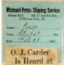 O. J. Carder Is Heard at Indianapolis