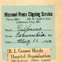 R.J. Connor Heads Hospital Organization