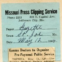 Kansas Doctor to Organize Pre-Payment Public Service