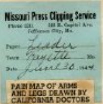 Pain Map of Arms and Legs Drawn By California Doctors