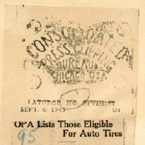 OPA Lists Those Eligible for Auto Tires