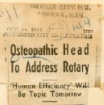 Osteopathic Head to Address Rotary