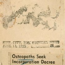 Osteopaths Seek Incorporation Decree