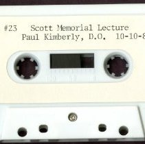 Scott Memorial Lecture by Paul Kimberly