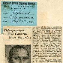 Chiropractors Will Convene Here Saturday