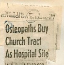 Osteopaths Buy Church Tract as Hospital Site