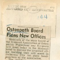 Osteopath Board Plans New Offices