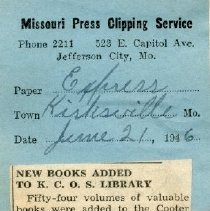 New Books Added to KCOS Library